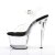 Pleaser Sandalette SKY-308 Transparent Schwarz EU-42 / US-12