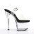 Pleaser Sandalette SKY-308 Transparent Schwarz EU-38 / US-8