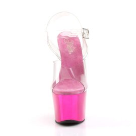 Pleaser Sandalette SKY-308 Transparent Pink Chrom EU-37 /...