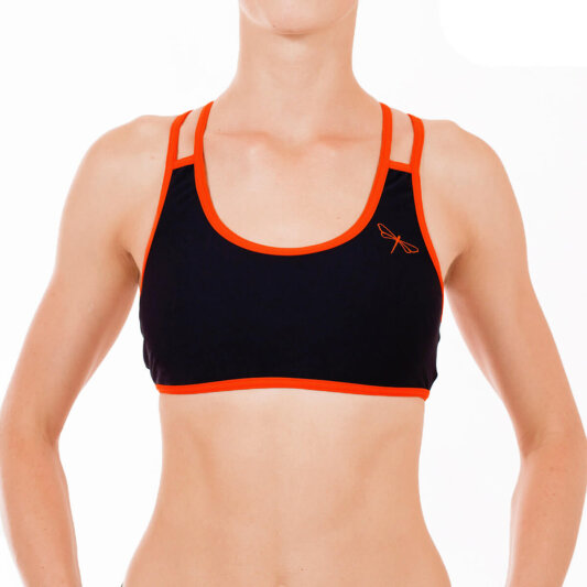 Dragonfly Top Xenia M Schwarz / Orange