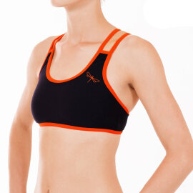 Dragonfly Top Xenia M Schwarz / Orange