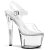 Pleaser Sandalette SKY-308 Transparent Silber EU-35 / US-5