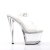 Pleaser Sandalette SKY-308 Transparent Silber EU-35 / US-5