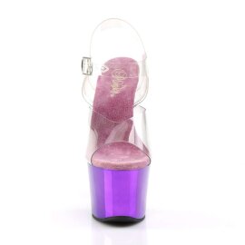 Pleaser Sandalette SKY-308 Transparent Lila Chrom EU-37 /...