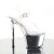 Pleaser Sandalette SKY-308 Transparent Silber Chrom EU-35 / US-5