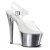Pleaser Sandalette SKY-308 Transparent Silber Chrom EU-39 / US-9