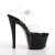 Pleaser Sandalette SKY-308CRS Transparent Schwarz EU-38 / US-8