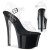 Pleaser Sandalette SKY-308CRS Transparent Schwarz EU-37 / US-7