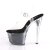 Pleaser Sandalette SKY-308GF Transparent Schwarz Strass EU-35 / US-5