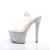Pleaser Sandalette SKY-308LG Transparent Silber Multi Glitter EU-35 / US-5