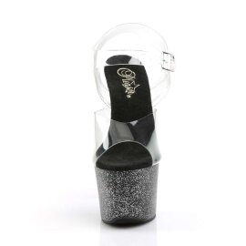 Pleaser Sandalette SKY-308MG Transparent Schwarz EU-35 / US-5