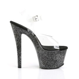 Pleaser Sandalette SKY-308MG Transparent Schwarz EU-35 / US-5