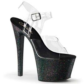 Pleaser Sandalette SKY-308MG Transparent Schwarz EU-37 /...