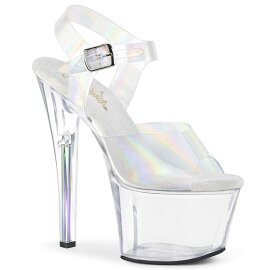 Pleaser Sandalette SKY-308N-RBH Transparent Hologram...