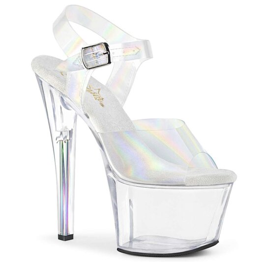 Pleaser Sandalette SKY-308N-RBH Transparent Hologram EU-38 / US-8