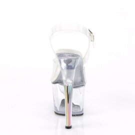 Pleaser Sandalette SKY-308N-RBH Transparent Hologram EU-38 / US-8
