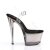 Pleaser Sandalette SKY-308T Transparent Silber Smoke EU-42 / US-12
