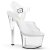 Pleaser Sandalette SKY-308VL Transparent Silber EU-35 / US-5