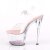 Pleaser Sandalette SKY-308WHG Transparent Rosa Multi Glitter EU-35 / US-5