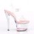 Pleaser Sandalette SKY-308WHG Transparent Rosa Multi Glitter EU-35 / US-5