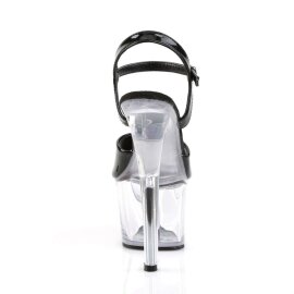 Pleaser Sandalette SKY-309 Schwarz Transparent EU-35 / US-5