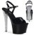 Pleaser Sandalette SKY-309CHRS Schwarz Silber Strass EU-35 / US-5