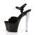 Pleaser Sandalette SKY-309CHRS Schwarz Silber Strass EU-35 / US-5