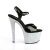 Pleaser Sandalette SKY-309LG Schwarz Silber Multi Glitter EU-35 / US-5