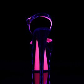 Pleaser Sandalette SKY-309TT Schwarz Neon-Pink EU-35 / US-5