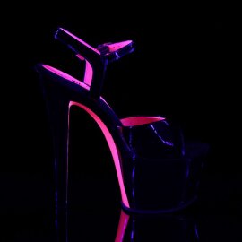 Pleaser Sandalette SKY-309TT Schwarz Neon-Pink EU-35 / US-5