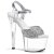 Pleaser Sandalette SKY-310 Silber Glitter Transparent EU-35 / US-5