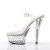 Pleaser Sandalette STARDUST-608 Transparent Silber EU-35 / US-5