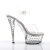 Pleaser Sandalette STARDUST-608 Transparent Silber EU-35 / US-5