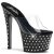 Pleaser Pantolette STARDUST-701 Transparent Schwarz EU-38 / US-8