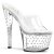 Pleaser Pantolette STARDUST-701 Transparent Silber EU-35 / US-5