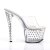 Pleaser Pantolette STARDUST-701 Transparent Silber EU-35 / US-5