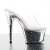 Pleaser Pantolette STARDUST-701 Transparent Silber Chrom EU-40 / US-10