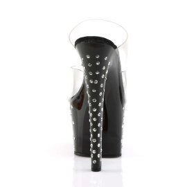 Pleaser Pantolette STARDUST-702 Transparent Schwarz EU-35 / US-5