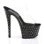 Pleaser Pantolette STARDUST-702 Transparent Schwarz EU-35 / US-5