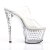 Pleaser Pantolette STARDUST-702 Transparent Silber EU-35 / US-5