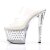 Pleaser Pantolette STARDUST-702 Transparent Silber EU-37 / US-7