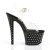 Pleaser Sandalette STARDUST-708 Transparent Schwarz EU-35 / US-5