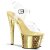 Pleaser Sandalette STARDUST-708 Transparent Gold Chrom EU-35 / US-5