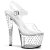 Pleaser Sandalette STARDUST-708 Transparent Silber EU-41 / US-11