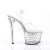 Pleaser Sandalette STARDUST-708 Transparent Silber EU-38 / US-8