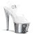 Pleaser Sandalette STARDUST-708 Transparent Silber Chrom EU-37 / US-7