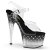 Pleaser Sandalette STARDUST-708T Transparent Schwarz EU-41 / US-11