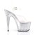 Pleaser Sandalette STARDUST-708T Transparent Silber Strass EU-37 / US-7