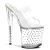 Pleaser Pantolette STARDUST-802 Transparent Silber EU-37 / US-7
