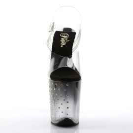 Pleaser Sandalette STARDUST-808T Transparent Schwarz...